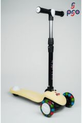 Pro Wheels Katlanır Üç Tekerleki Işıklı Scooter Sarı