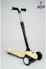 Pro Wheels Katlanır Üç Tekerleki Işıklı Scooter Sarı