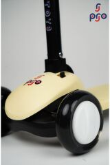 Pro Wheels Katlanır Üç Tekerleki Işıklı Scooter Sarı