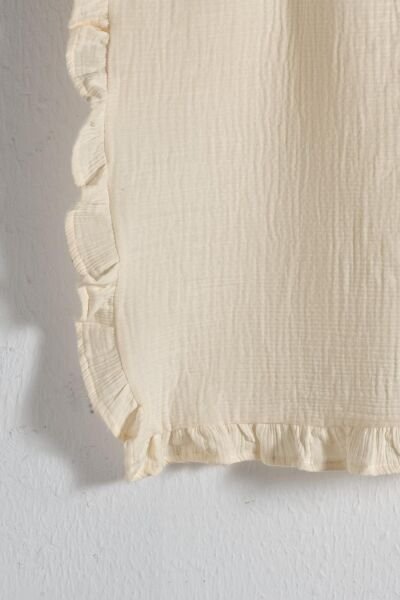 Kanz - 4 Kat Fırfırlı Müslin Örtü(knz-019) 152.01.0263.Krem-----