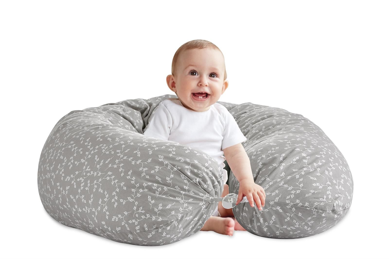 Babyjem Çok Fonksiyonlu Anne Bebek Yastığı Gri Çiçek 753