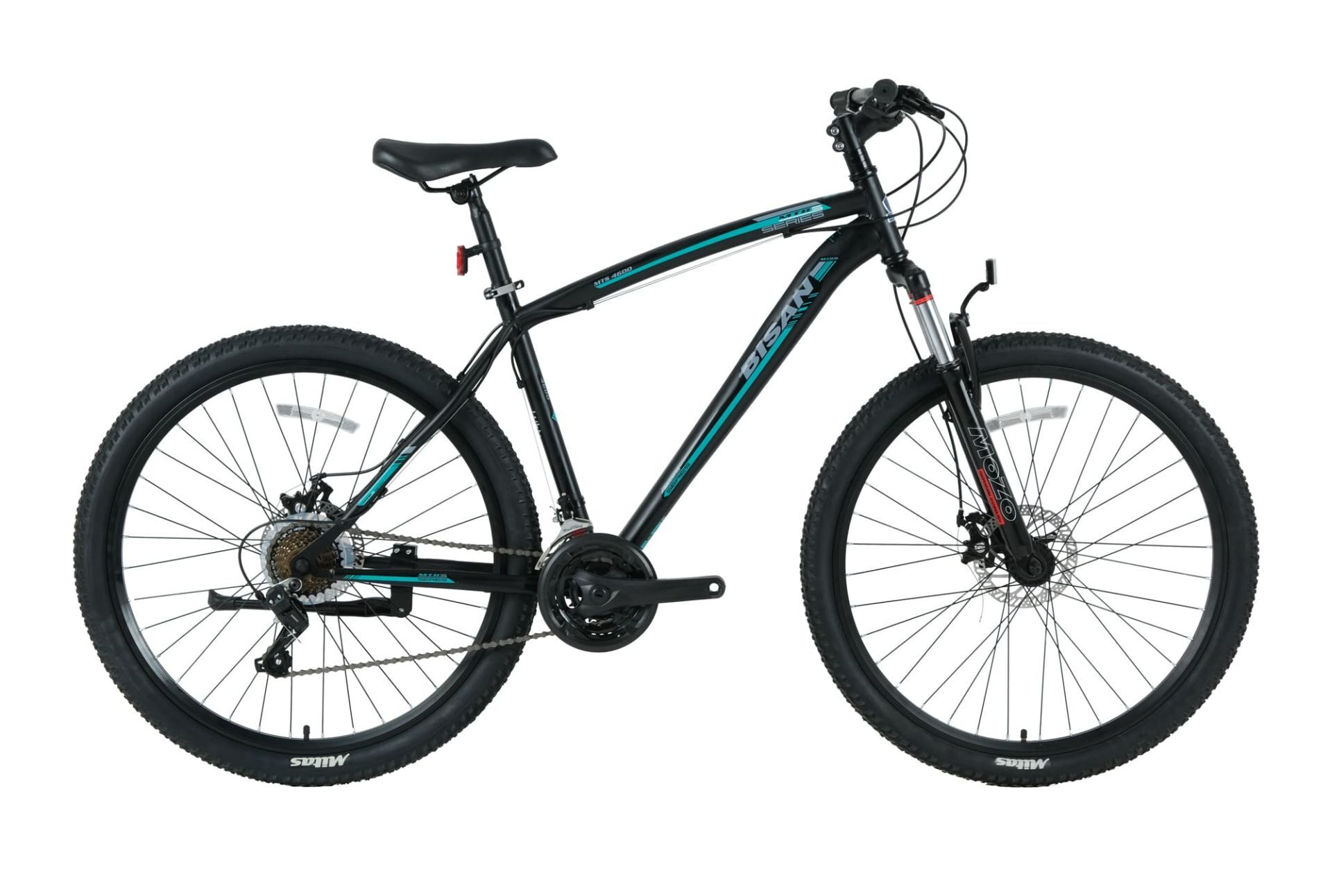 Bisan Mts 4600 Md-23 Dağ Bisikletleri 18'' - 46 Cm 3X7 Vites 26'' Mat Siyah Etiket Rengi Yeşil
