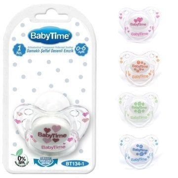 Babytime Bt134-1 Silikon Damaklı Şeffaf Gövdeli Emzik No:1 0-6 Ay