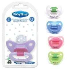 Babytime Bt116-1 Silikon Damaklı Mat Gövdeli Emzik 0-6 Ay