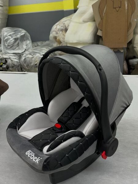 Anne Bebek Şönil Taşıma Puseti Gri Siyah