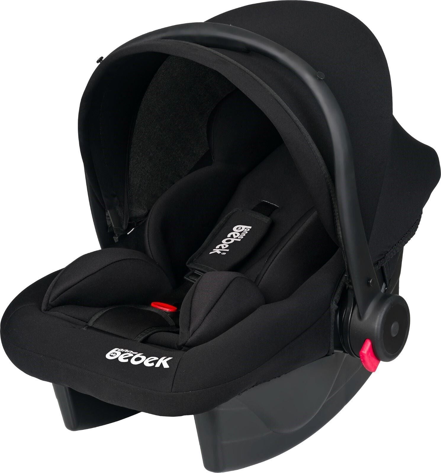 Anne Bebek Lüx Pedli Taşıma Puseti Sade Siyah