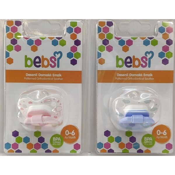 Bebsi Desenli Damaklı Emzik 0-6 Karma Renk