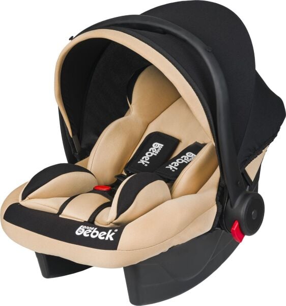 Anne Bebek Lüx Pedli Taşıma Puseti Bej Siyah