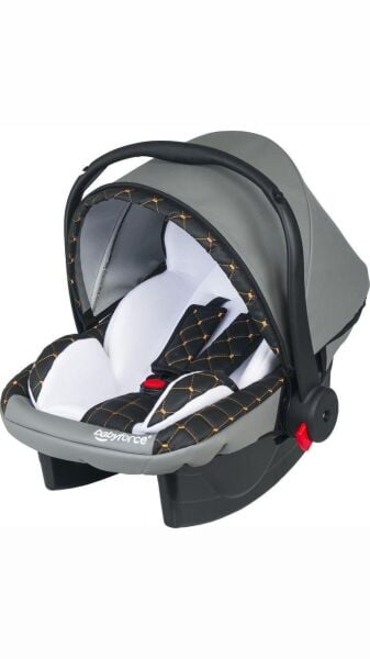 Anne Bebek Deri Taşıma Puseti Gri Siyah