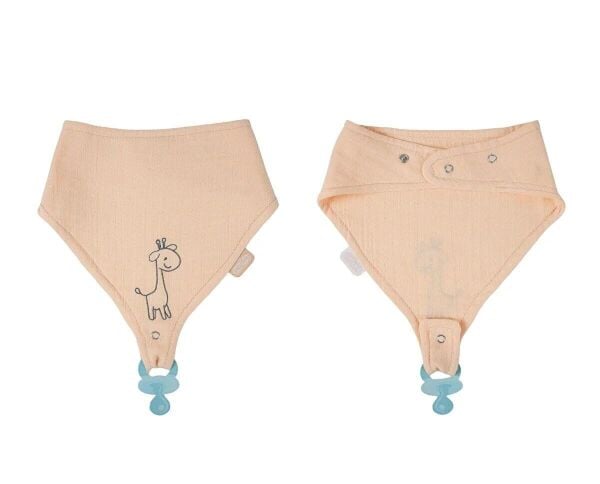 Babyjem Emzik Askılı Müslin Önlük Somon 837