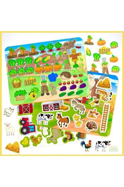 Cey&kay Manyetik Çiftlik Oyun Seti 87 parça