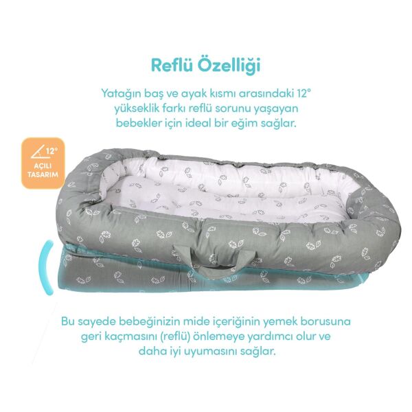 Sevi Bebe Anne Yanı Reflü Yatağı Sarmaşık Desen 273.214