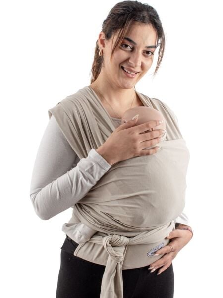 Sevi Bebe Bel Destekli Slingt-Taş Rengi