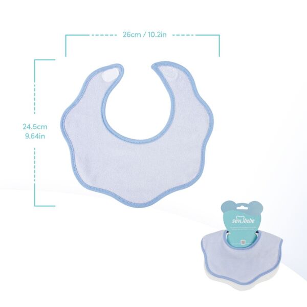 Sevi Bebe 2'li Havlu Önlük - Mavi 35-1