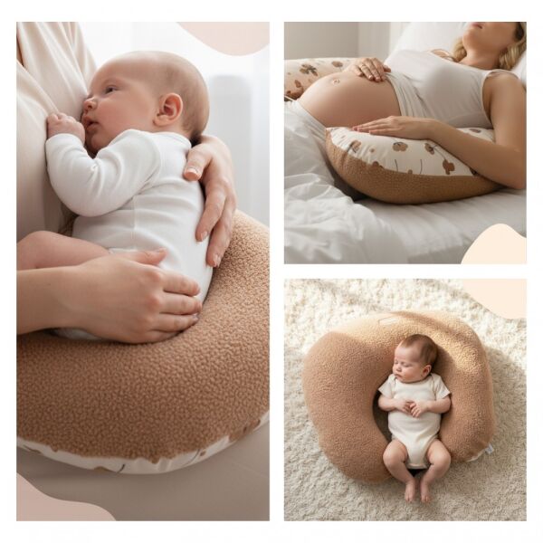 Sevi Bebe Teddy Emzirme Minderi - Ekru 77-5
