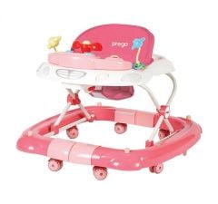 Prego Digo Sallanan Silikon Tekerlekli Bebek Yürüteci 5082 Pembe