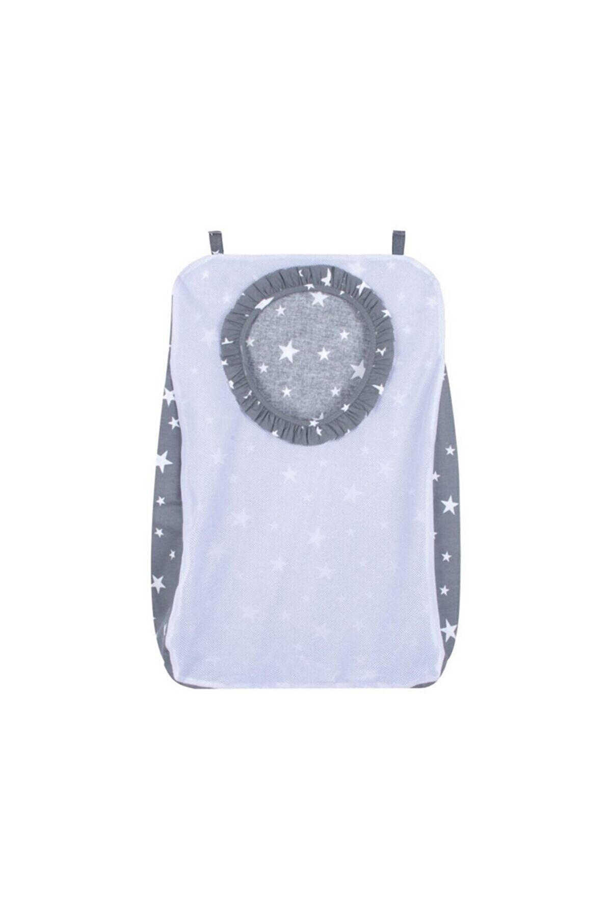 Sevi Bebe Kirli Çamaşır Torbası - Gri Yıldız 83-13