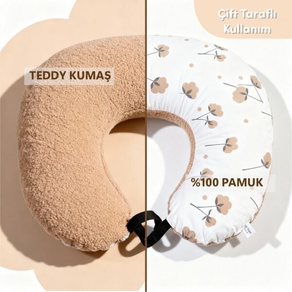 Sevi Bebe Teddy Emzirme Minderi - Kahverengi 77-14