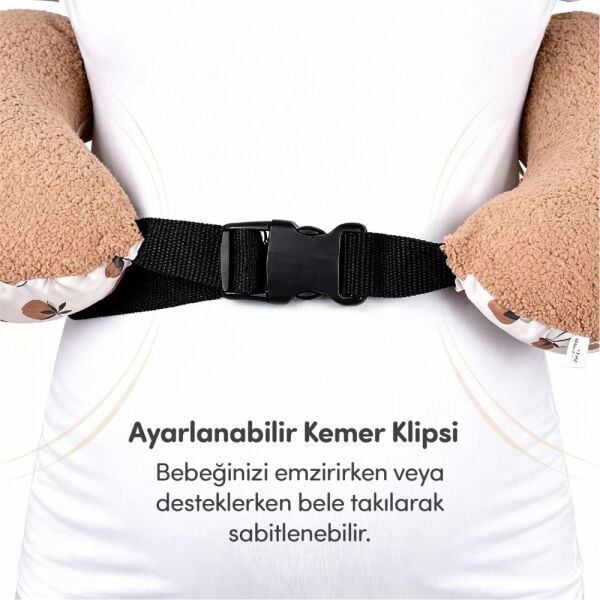 Sevi Bebe Teddy Emzirme Minderi - Kahverengi 77-14