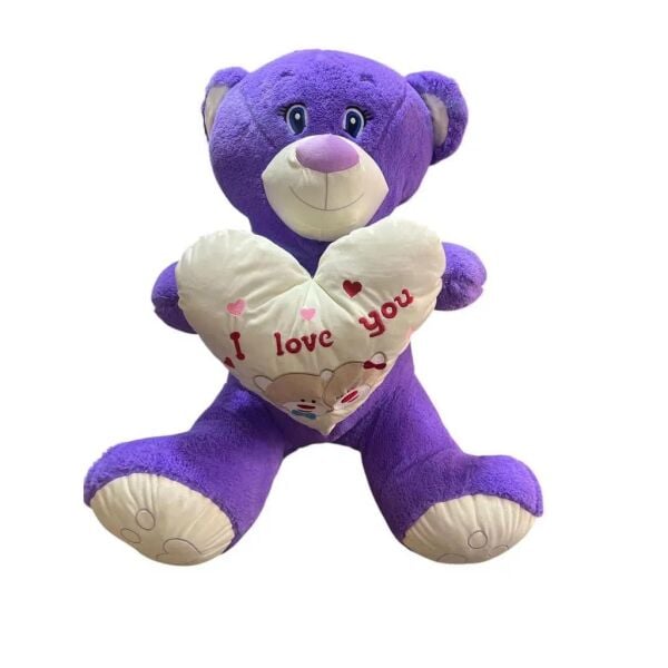 Pufu Toys 60 Cm Kalpli Kirpikli Ayıcık(6) 04048