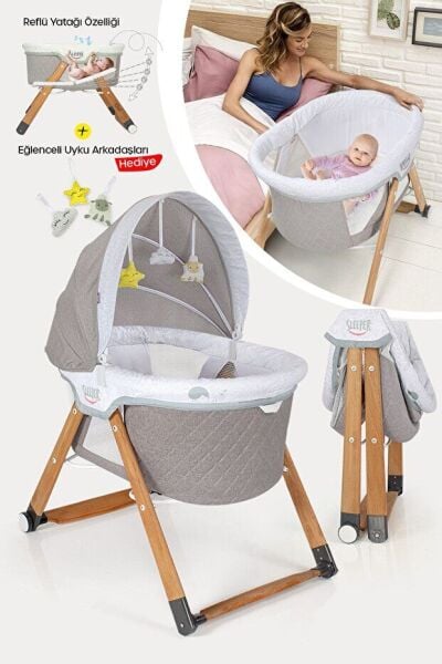 Kiwi Sleeper Ahşap Beşik Vizon