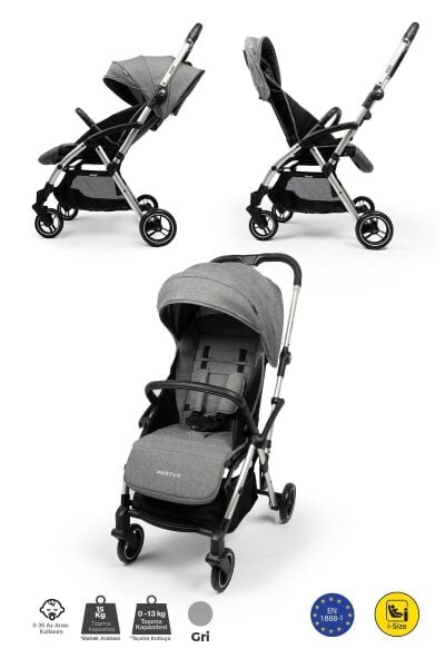 Kanz Marcus Heavy Kabin Travel Bebek Arabası Gri