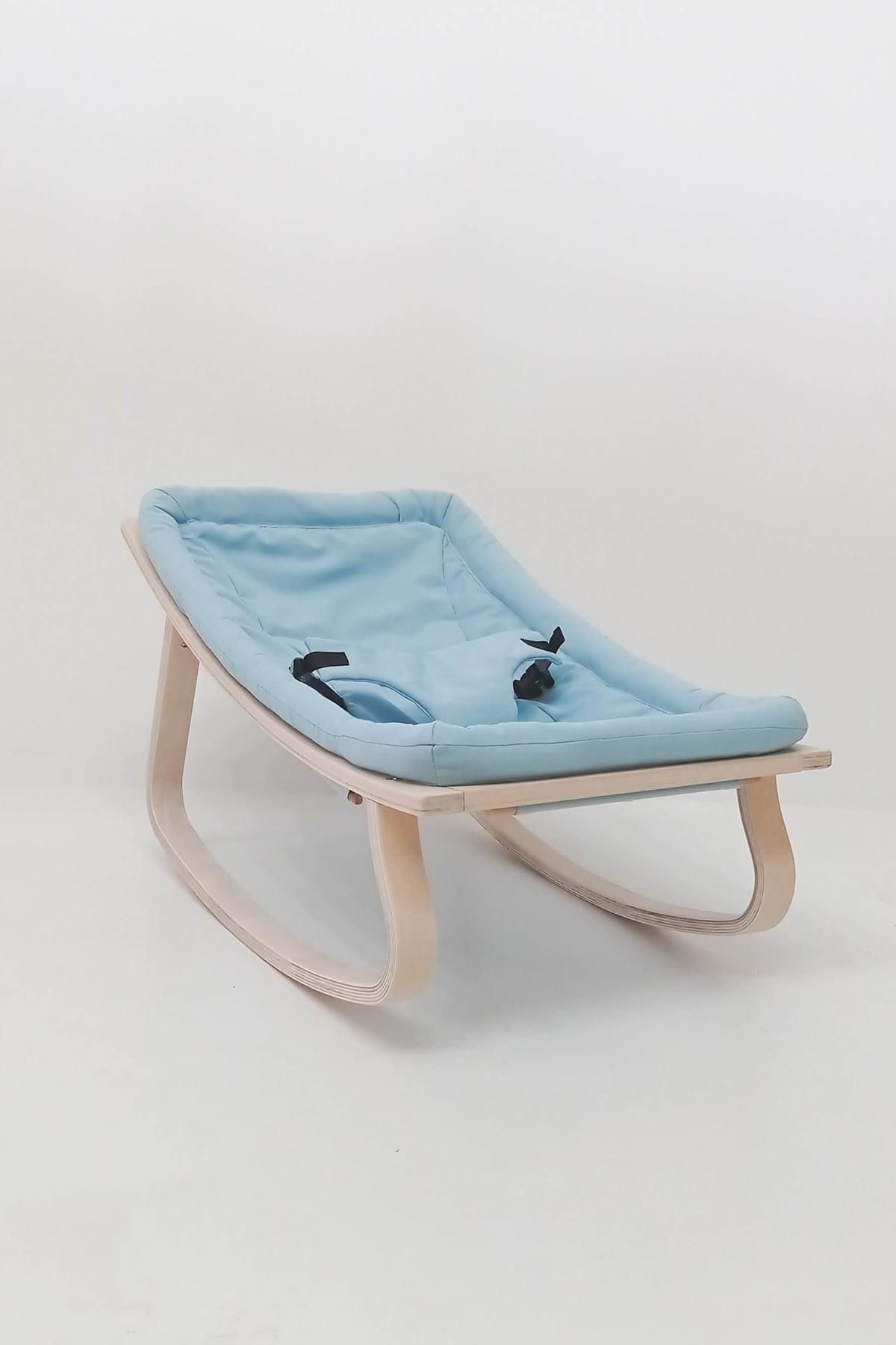 Baby Tech Naturel Ahşap Ana Kucağı - Mavi