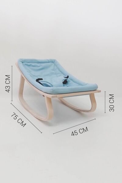 Baby Tech Naturel Ahşap Ana Kucağı - Mavi