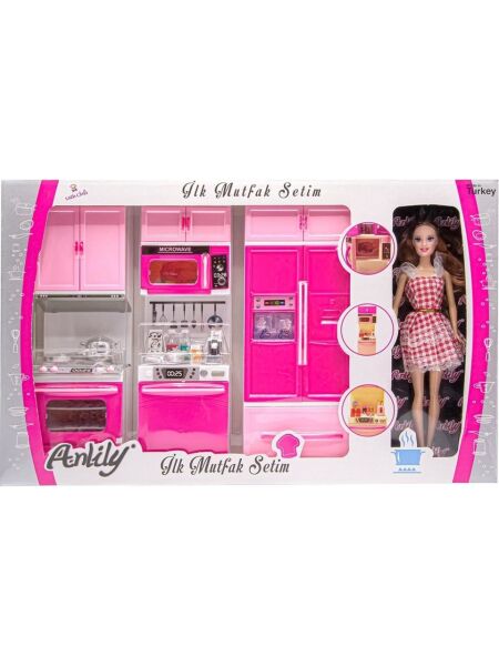 Oydaş Oyuncak Sunman Anlily Bebek + 3'lü Mutfak Seti 02322