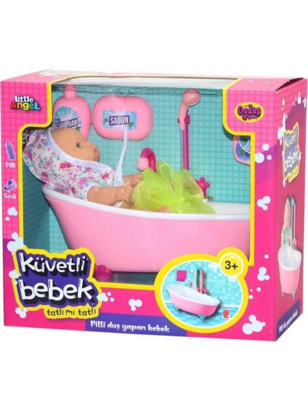 Oydaş Oyuncak Sesli Tatlı Mı Tatlı Little Angel Sabun'lu Şampuan'lı ve Duş Jeli Olan Küvette Bebeğim