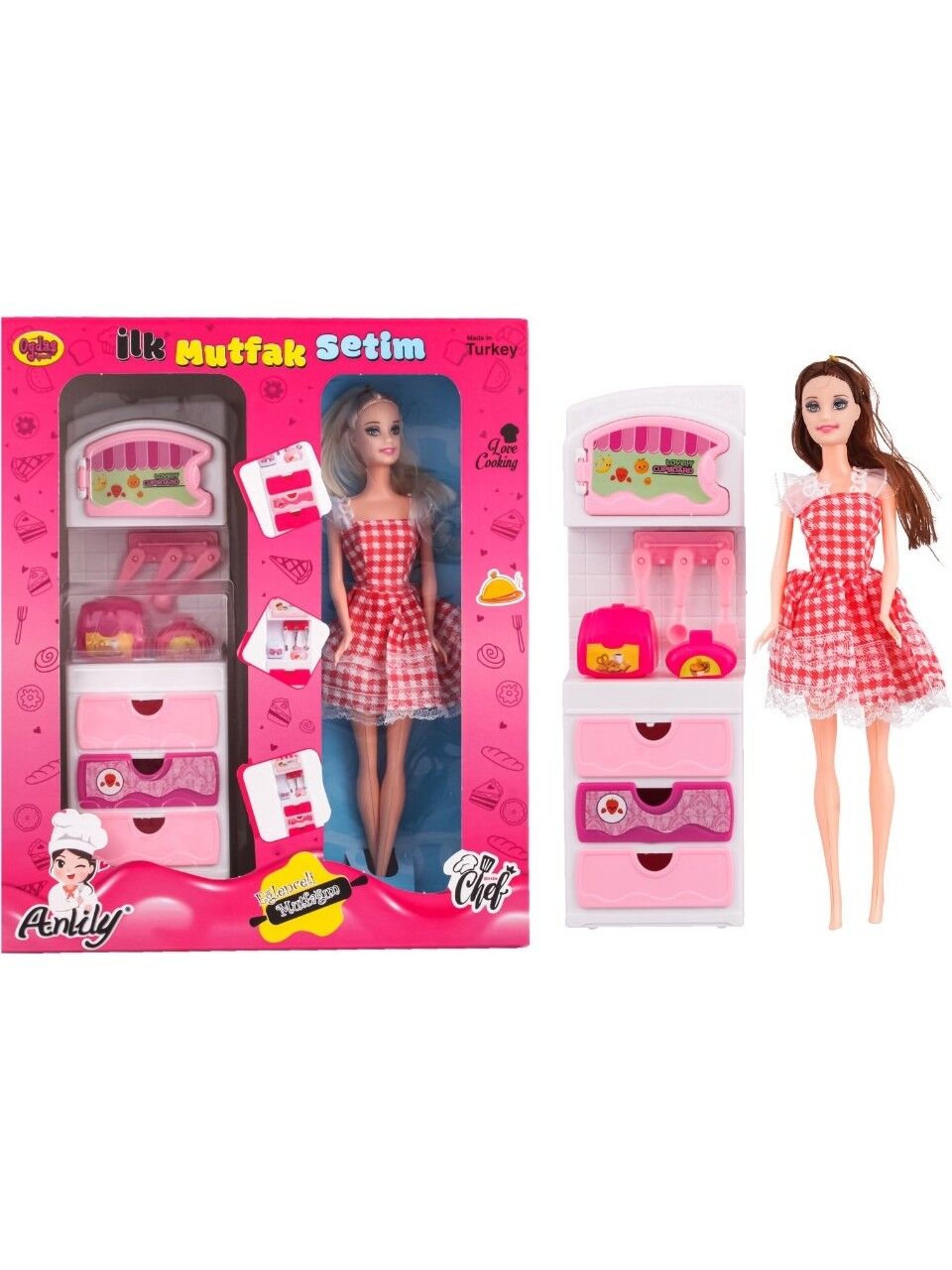 Oydaş Oyuncak Ilk Mutfak Setim Çekmeceli Dolap Bebekli 02368