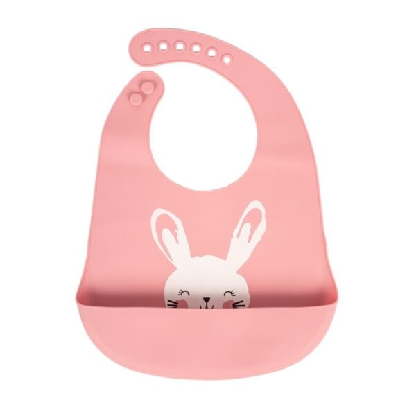 Sevi Bebe Silikon Mama Önlüğü - Gül Kurusu 25-150