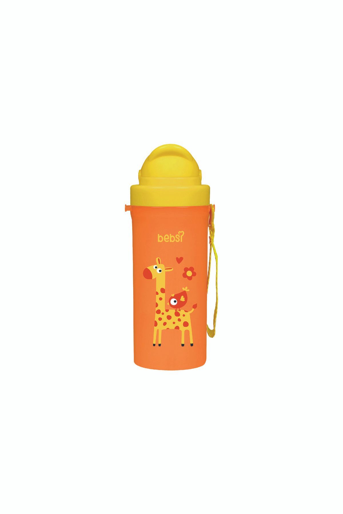 Bebsi Pipetli Bardak 300 ml - Turuncu