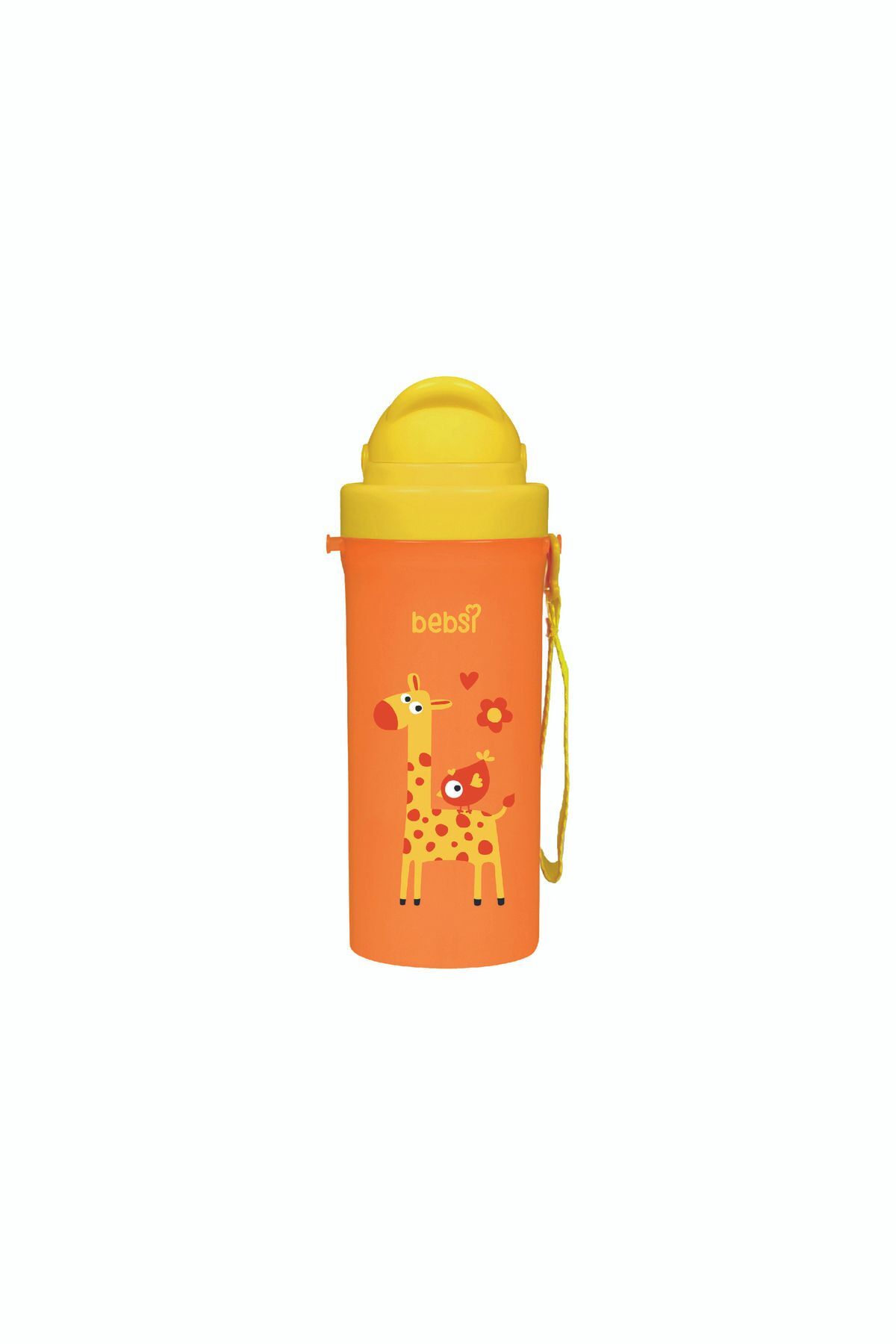 Bebsi Pipetli Bardak 300 ml - Turuncu