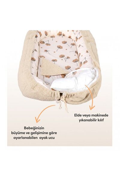 Sevi Bebe Teddy Anne Yanı Yatağı - Ekru 280-5
