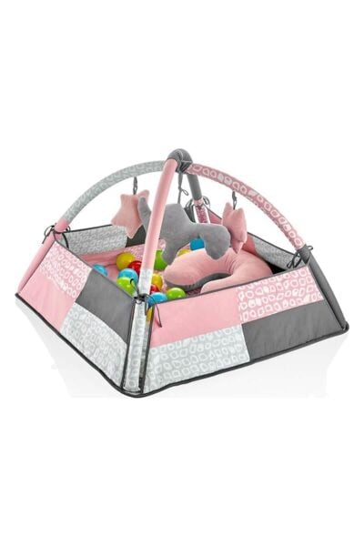 Babyjem 3 Fonksiyonlu Bebek Oyun Jimnastik Halısı Gül Kurusu 690