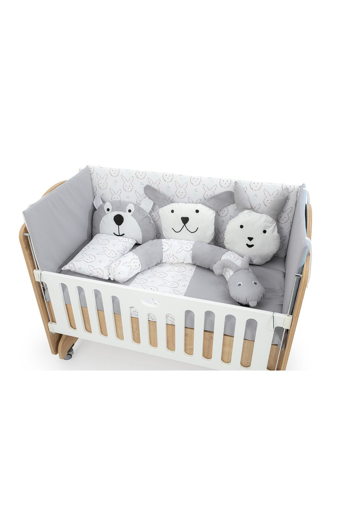 Moje Lüks Uyku Seti 75x130  12 Parça Gri