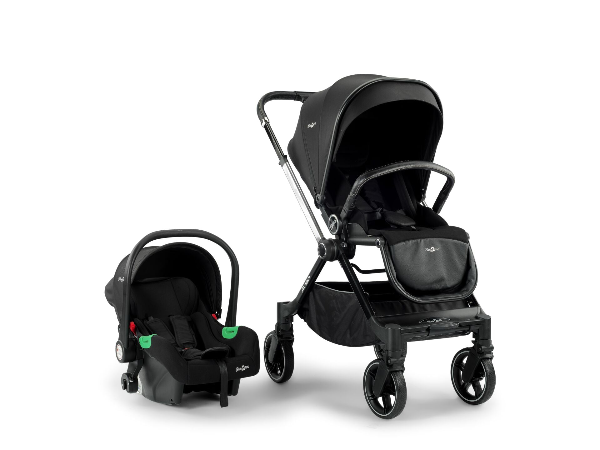 Baby2go Avian Akıllı  360 Teker Travel Sistem Bebek Arabası Siyah Yeni Ürün