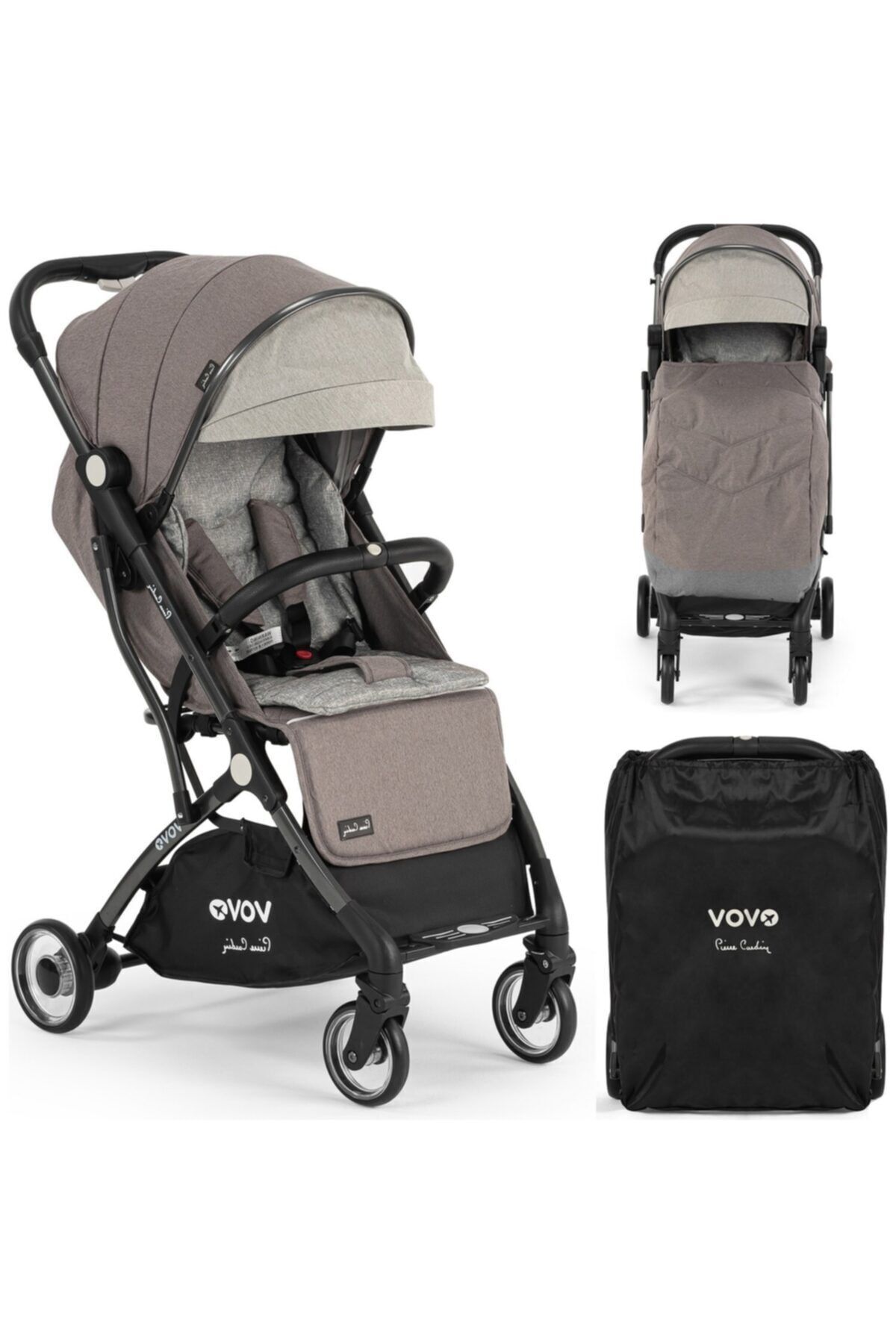 Pierre Cardin Vovo Kabin Boy Bebek Arabası Gri