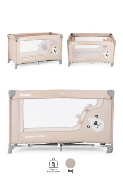 Kanz Teddy Premium Oyun Parkı ve Park Yatak Bej 60 x 120