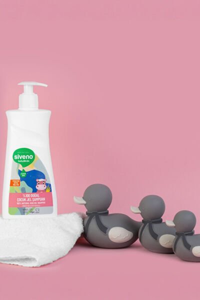 Siveno %100 Doğal Yenidoğan Bebek Çocuk Jel Şampuanı Saç Vücut Konak Önleyici 325 ml
