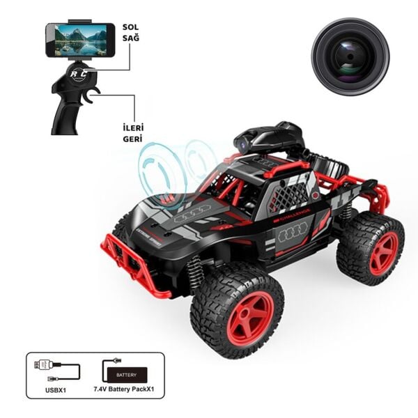 Vardem Uzaktan Kumandalı Full Fonksiyon Şarjlı 2.4G Kameralı Off Road Araba