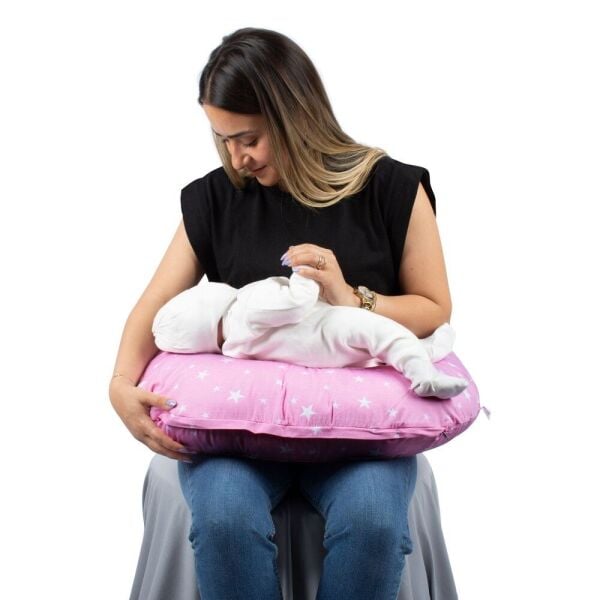 Sevi Bebe Eko Anne Bebek Minderi - Pembe Yıldız 2-117-2