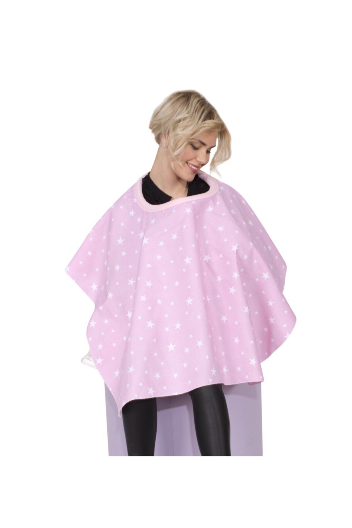 Sevi Bebe Anne Emzirme Örtüsü - Pembe Yıldız 6280-2