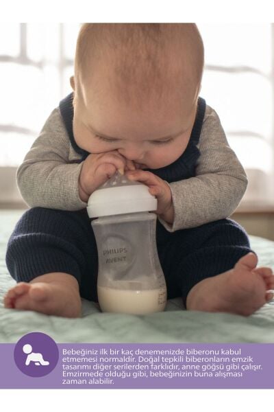 Philips Avent Natural Response Doğal Tepkili Pp 2'li Biberon Seti, 125ml, 0 Ay - Cam Değildir.