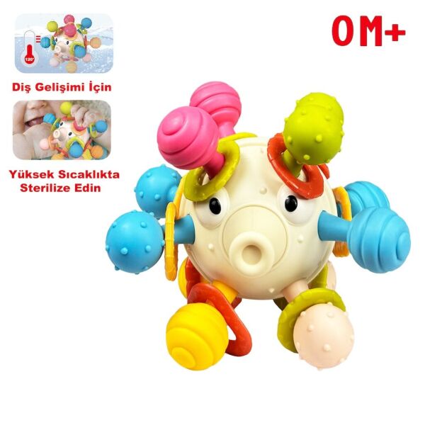 Vardem Eğitici Dönen Kirpi Balığı Bebek Aktivite Oyuncağı