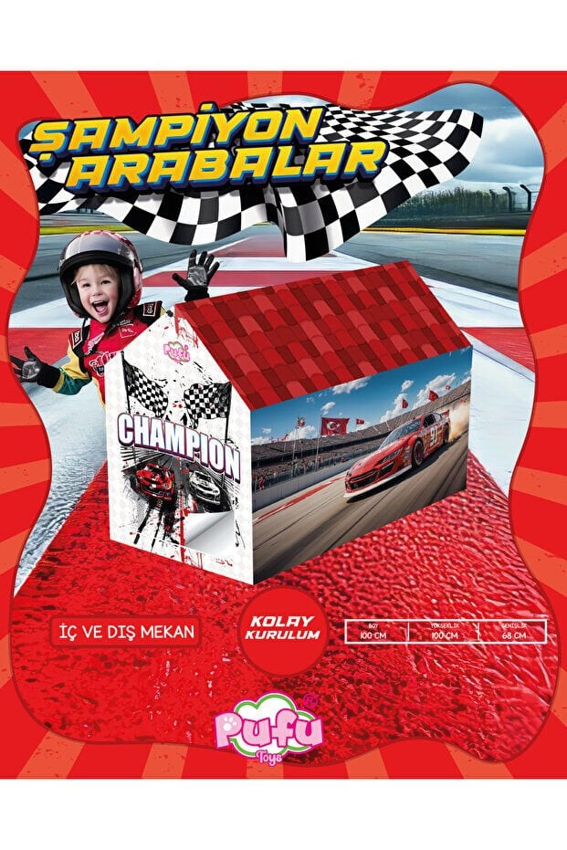 Pufu Toys 100*100*68 Şampiyon Arabalar Oyun Çadırı (18) 04042