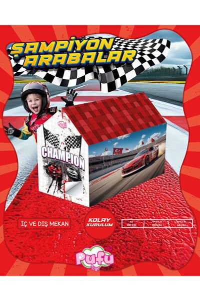 Pufu Toys 100*100*68 Şampiyon Arabalar Oyun Çadırı (18) 04042