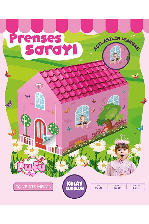 Pufu Toys 100*100*68  Prenses Oyun Çadırı (18) 04044