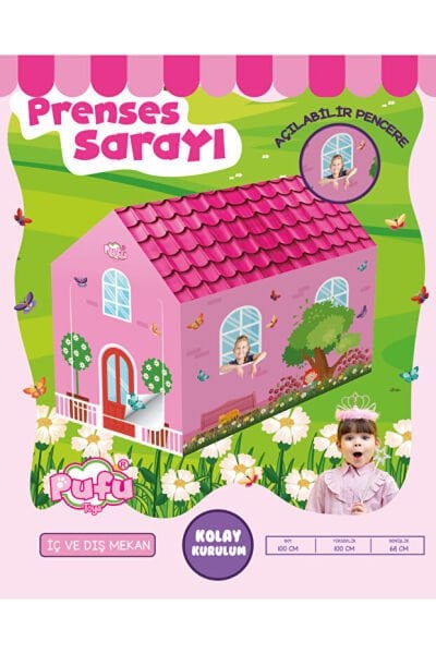 Pufu Toys 100*100*68  Prenses Oyun Çadırı (18) 04044